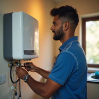 Water purifier RO inspection by technician at customer home in Delhi NCR